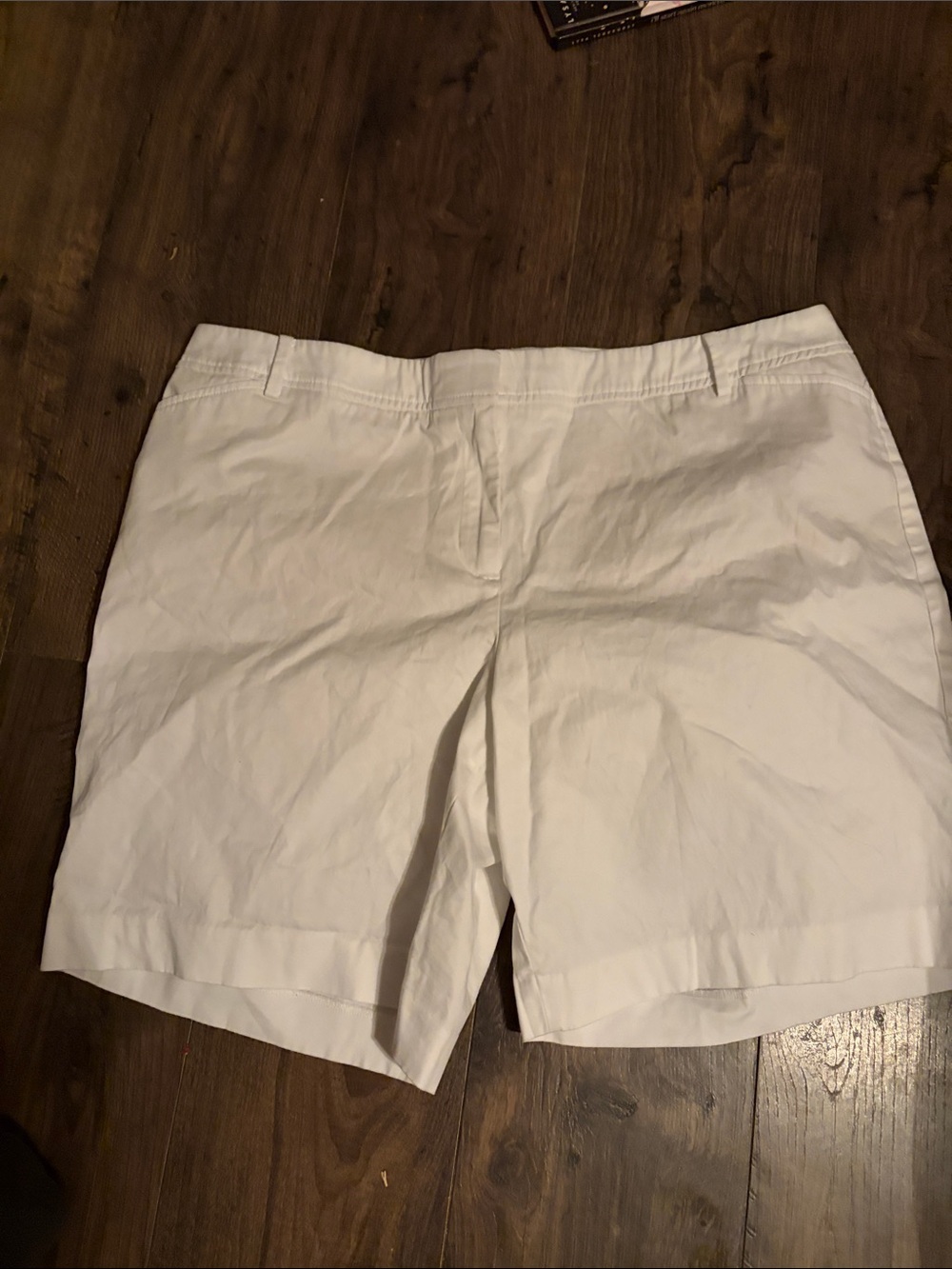 Talbots White Classic Cotton Bermuda Shorts 20w stretch